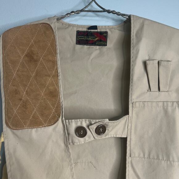 Vintage Americas Finest Sport Clothing 70s 10X Hunting Gilet Vest Size 38 Small - Picture 3 of 10